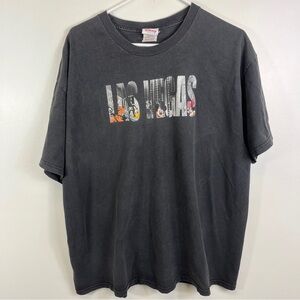 Vintage The Disney Store Las Vegas T-shirt Faded Black Sz XL Goofy Mickey